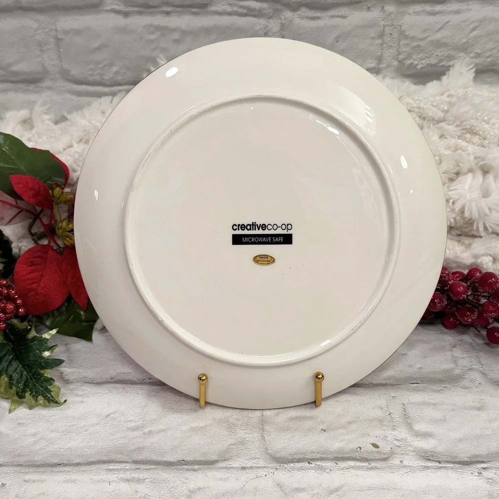 Cookies for Santa Ceramic Plate & Milk Mug Red & White Christmas Holiday Decore